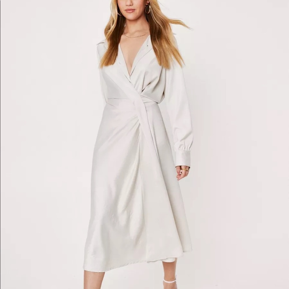 Nasty Gal satin maxi dress